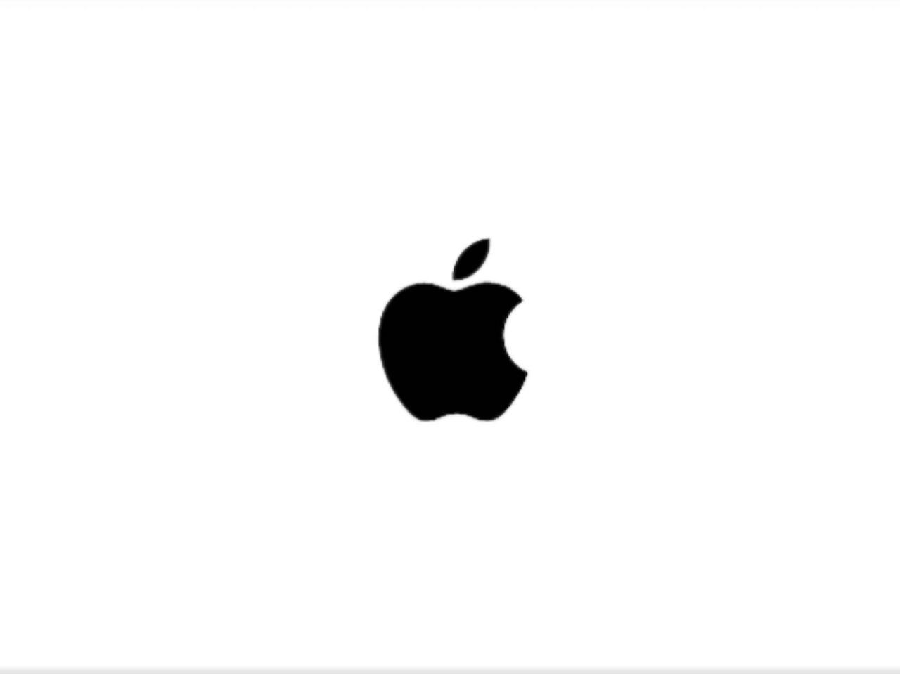 Apple logo black and white