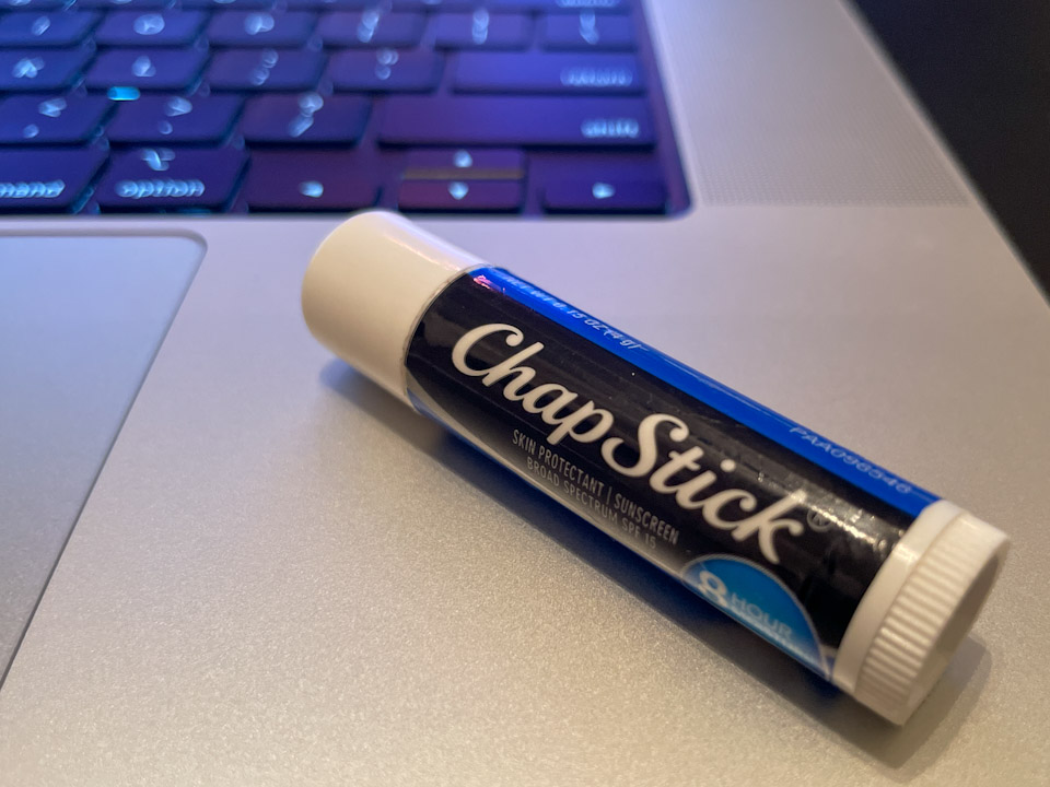 Chapstick on MacBook Pro