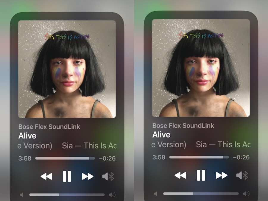 Alive by Sia song screenshot via Apple Music for iOS. song in my head