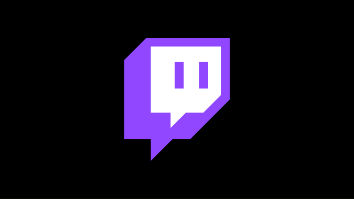 Twitch logo Twitch Purple on Black