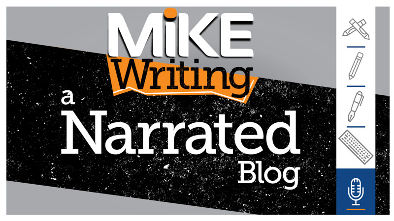 Banner Size Podcast Cover Art for Mike Writing Narrated Blog by Michael Wright